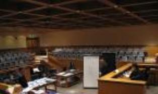 Courtroom view symbolizing due diligence.